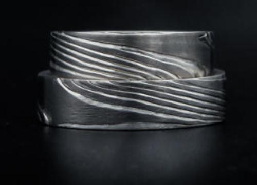 Partnerringe Mokume Gane